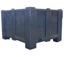 Контейнер Дигрус Big Box для с/х продукции 1200х1000х760 сплошной на ножках серый КСХ-120.100.76- С/Д