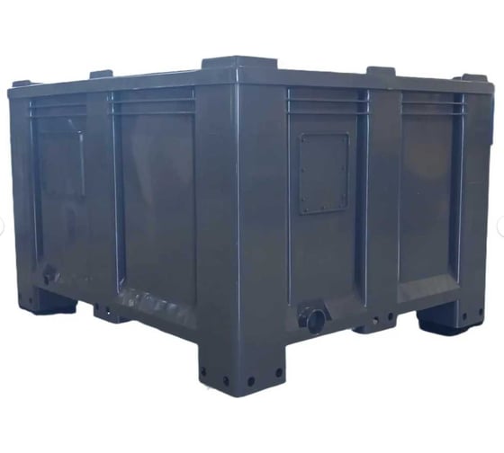 Контейнер Дигрус Big Box для с/х продукции 1200х1000х760 сплошной на ножках серый КСХ-120.100.76- С/Д