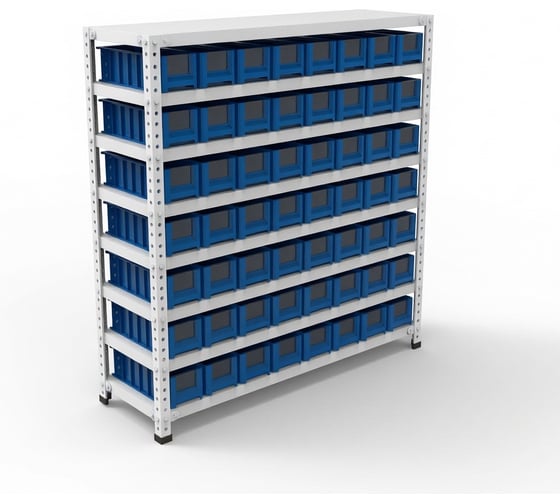 Стеллаж HONEYCOMB Optimus-box 1000x1000x300 с пластиковыми ящиками 3109 M-НС10SK3109