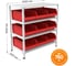 Стеллаж HONEYCOMB Optimus-box 1000x1000x500 с пластиковыми ящиками 5005 M-НСТЯ101050 2