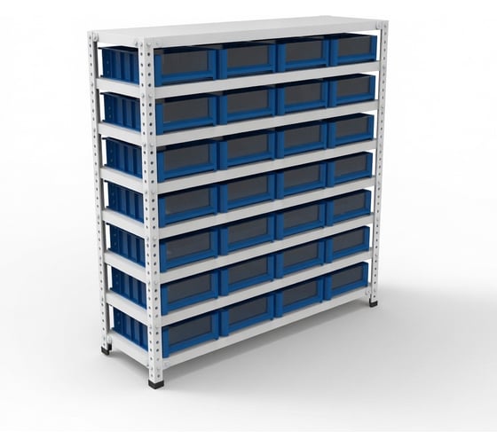 Стеллаж HONEYCOMB Optimus-box 1000x1000x300 с пластиковыми ящиками 3209 M-НС10SK3209