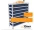 Стеллаж HONEYCOMB Optimus-box 1000x1000x300 с пластиковыми ящиками 3209 эконом M-НС10SK3209э 3