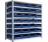 Стеллаж HONEYCOMB Optimus-box 1000x1000x400 с пластиковыми ящиками 4209 эконом M-НС10SK4209э 1