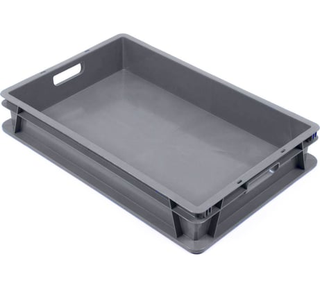 Пластиковый ящик ООО «ПКФ ТОПАЗ» 600x400x100 мм, серый 600400100-00.91