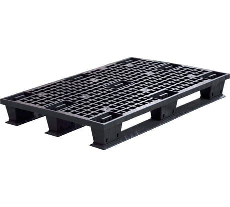 Паллет Тара.ру 1200x800x150 мм, перфорированный, на полозьях, цв. чёрный 25399