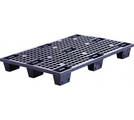 Паллет Тара.ру 1200x800x140 мм, перфорированный, вкладываемый, на ножках, цв. чёрный 25357