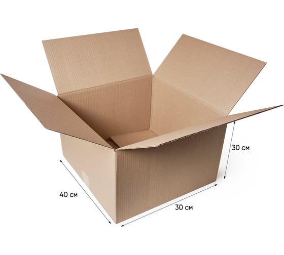 Картонная коробка PACK INNOVATION Гофрокороб 40x30x30 cм объем 36 л, 20 шт IP0GK403030-20