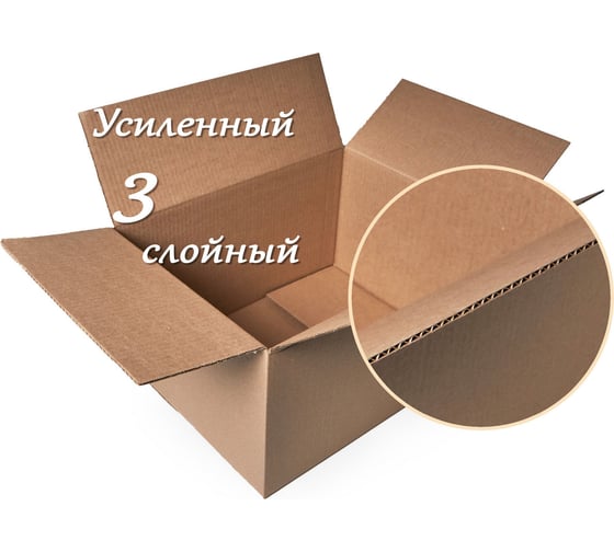 Картонная коробка PACK INNOVATION Гофрокороб 39.5x29.5x21.5 см, объем 25 л, 20 шт IP0GK392922-20