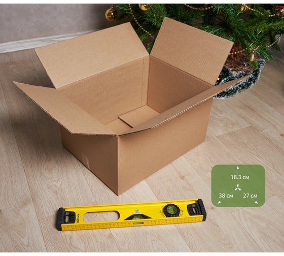 Картонная коробка PACK INNOVATION Гофрокороб 38x27x18.3 см, объем 19 л, 5 шт IP0GK382718-5