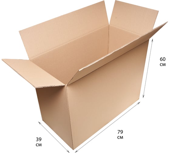 Картонная коробка PACK INNOVATION 79x39x60 см, без ручек, профиль 5 слоев, 184.9 л, 10 шт IP0GK0005SL793960-10