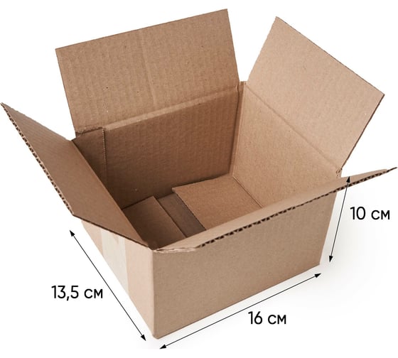 Картонная коробка PACK INNOVATION Гофрокороб 16x13.5x10 см, объем 2.2 л, 50 шт IP0GK001613.510-50