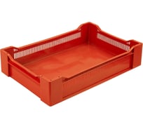 Ящик Тара.ру п/э, 600x400x135, дно сплошное, красный 07728