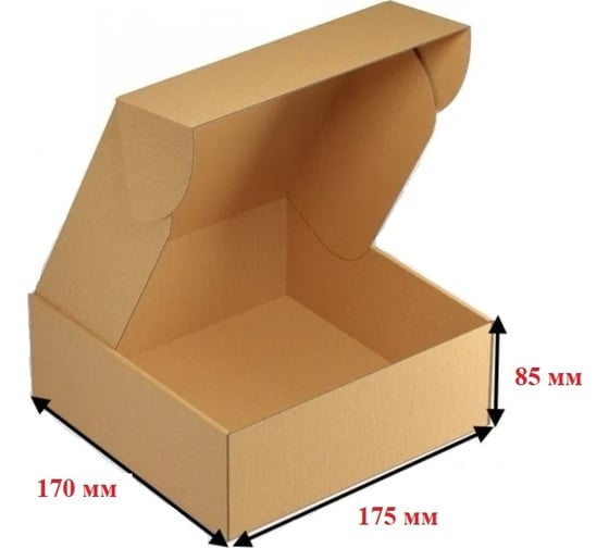 Самосборная картонная коробка PACK INNOVATION 17.5x17x8.5 см объем 2.5 л 200 шт IP0GK0SS00175.170.85-200