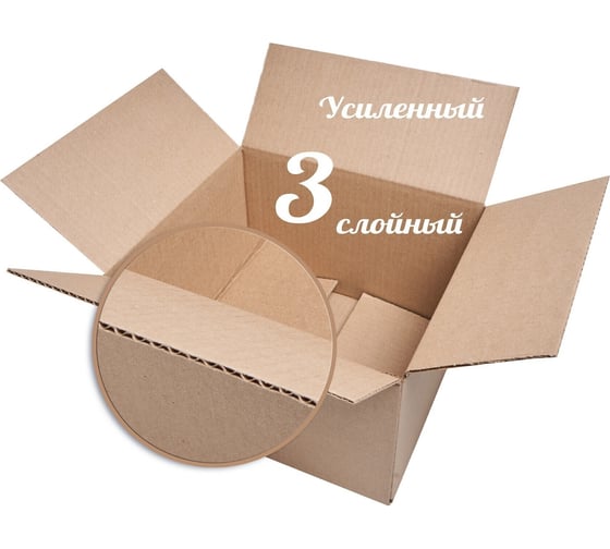 Картонная коробка PACK INNOVATION гофрокороб 26x14x10 см объем 3.6 л 100 шт IP0GK00261410-100