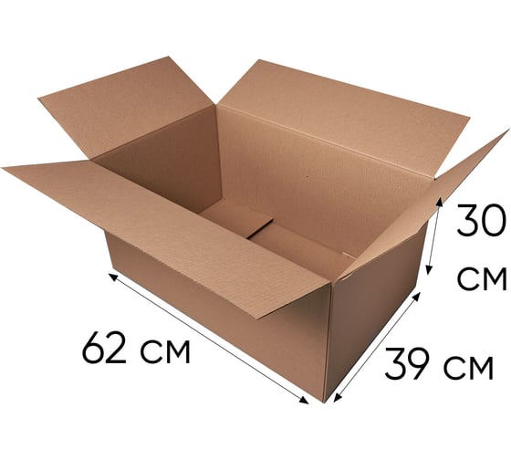 Картонная коробка PACK INNOVATION гофрокороб 62x39x30 см объем 72.5 л 20 шт IP0GK623930-20