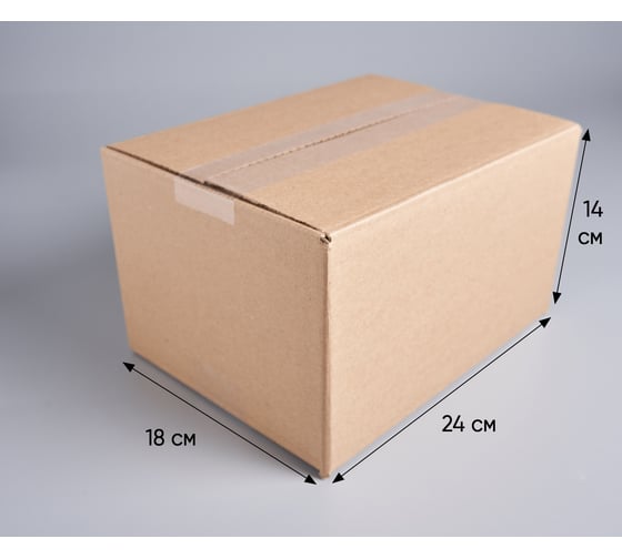 Картонная коробка PACK INNOVATION гофрокороб 24x18x14 см объем 6 л 10 шт IP0GK241814-10