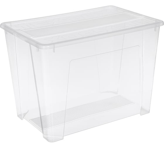 Универсальный ящик Бытпласт 570x380x405 мм "TEX-BOX" 70 л, бесцветный 00000007211