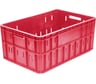 Ящик Тара.ру п/э 600x400x260, продольная перфорация, красный 26034