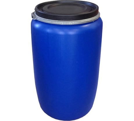 Бочка Тара.ру п/э 127 л, с крышкой на обруче, синяя 06077