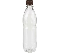 Бутылка ООО Комус проз., с крышкой, 0.5 л, ПЭТ, d-28 мм, BPF, узкое горло, уп. 100 шт. 1594027