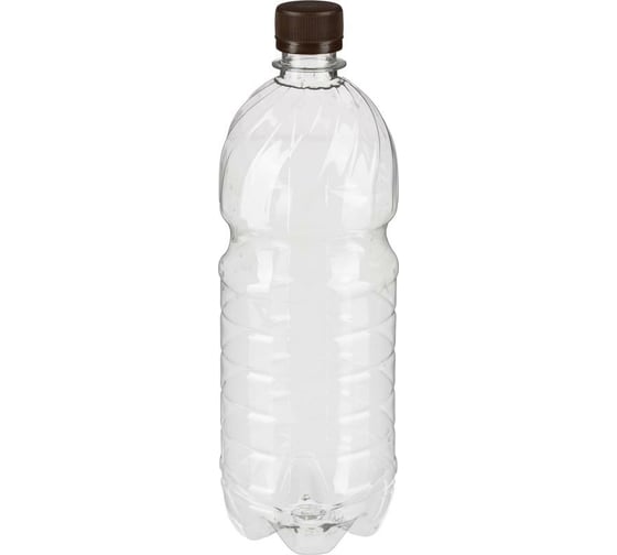 Бутылка ООО Комус проз., с крышкой, 1 л, ПЭТ, d-28 мм, BPF, узкое горло, уп. 100 шт. 1594028