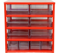 Металлическая кассетница СТАРКИТ красная, 16 лотков lp40x91, 20 разделителей CCT40-91-R