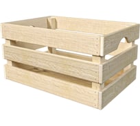 Деревянный ящик EcoHome бежевый, размеры 46x30x24 см бол