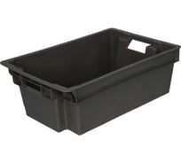 Ящик Дигрус 600x400x200 мм, 1,6 кг, сплошной, черный Я-60.40.75-СЧ/Д