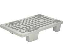 Перфорированный паллет Дигрус 600x400x130, на ножках, серый П-60.40.13-ПнСер/Д