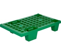 Перфорированный паллет Дигрус 600x400x130, на ножках, зеленый П-60.40.13-ПнЗ/Д