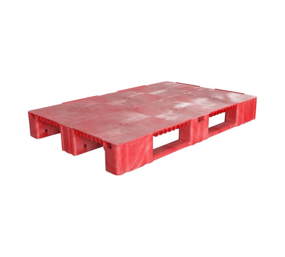 Сплошной паллет Дигрус 1200x800x150, на 3-х полозьях, красный П-120.80.15-Сп3К/Д 1