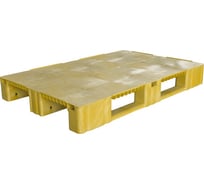 Сплошной паллет Дигрус 1200x800x150, на 3-х полозьях, желтый П-120.80.15-Сп3Ж/Д