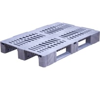 Перфорированный паллет Дигрус 1200x800x150, версия 2, на 3-х полозьях, серый П-120.80.15-Пп3Сер/Д