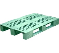 Перфорированный паллет Дигрус 1200x800x150, версия 2, на 3-х полозьях, зеленый П-120.80.15-Пп3З/Д