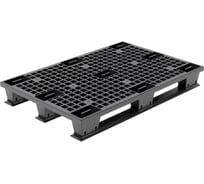 Перфорированный паллет Дигрус 1200x800x160, на полозьях, чёрный П-120.80.16-ПпЧ/Д