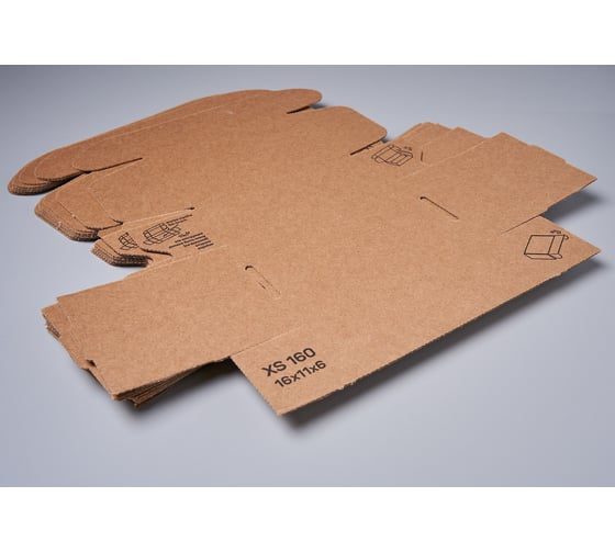 Самосборная картонная коробка PACK INNOVATION 16x11x6 см, 1 л, 200 шт. IP0GKSS161106-200