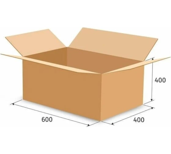 Гофрокороб ООО МАССА-КАРТОН 33 Т23В бурый, 600x400x400 мм, 5 шт. 60040040005