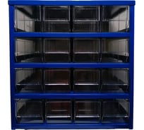 Металлическая кассетница СТАРКИТ синяя, с 16-ью лотками LP50x91, с 20-ью разделителями CCT50-91-B