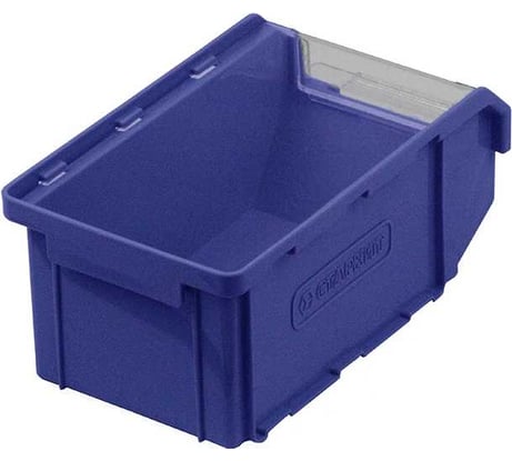 Пластиковый ящик с прозрачной крышкой СТАРКИТ 1 л, синий CК1-B