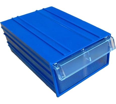 Пластиковый короб Стелла-техник 140х250х100мм, С-2-синий-прозрачный