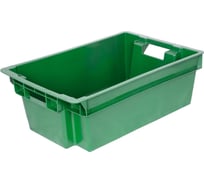 Ящик Тара.ру п/э, 600x400x200 мм, 1,7 кг, сплошной, цв. зеленый 28433