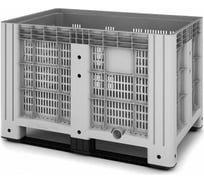 Перфорированный контейнер Пластик система IBox 1200x800x800 мм, на полозьях, серый 11.602.91.С9