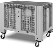 Перфорированный контейнер Пластик система IBox 1200x800x920 мм, 4 колесика, серый 11.602.91.С13