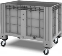 Сплошной контейнер Пластик система IBox 1200x800x920 мм, 4 колесика, серый 11.602F.91.С13
