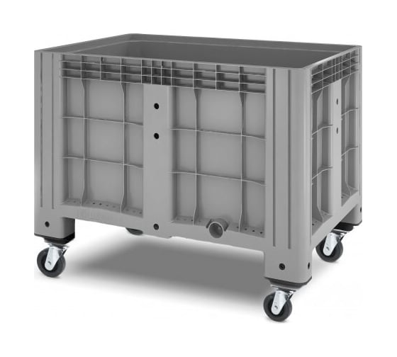 Сплошной контейнер Пластик система IBox 1200x800x920 мм, 4 колесика, серый 11.602F.91.С13