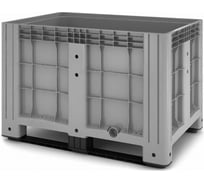 Сплошной контейнер Пластик система IBox 1200x800x800 мм, на полозьях, серый 11.602F.С9