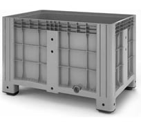 Сплошной контейнер Пластик система IBox 1200x800x800 мм, 4 ножки, серый 11.602F.92.С10
