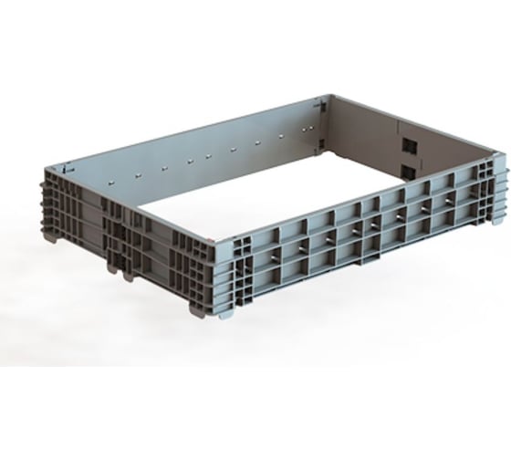 Складной паллетный борт Дигрус 1200x800x200 мм, серый Б-120.80.20-ПСС/Д 1