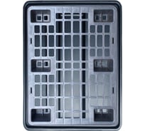 Поддон Дигрус 962x762x160 мм, сточный, пластиковый, серый П-96.76.16-СС/Д