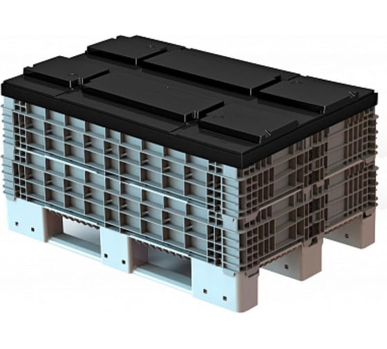 Складной паллетный борт Дигрус 1200x1000x200 мм, серый Б-120.100.20-ПСС/Д